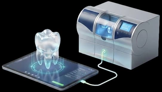 Dental CAD/CAM technology - 3D tooth design with milling machine